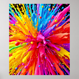 Lebhafte Paint Burst Energy Poster