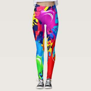 Lebhafte Paint-Spritzer: Eine fette Farbenanweisun Leggings