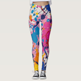 Lebhafte Paint Spritzer Leggings