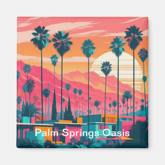 Lebhafte Palm Springs Sunset Magnete