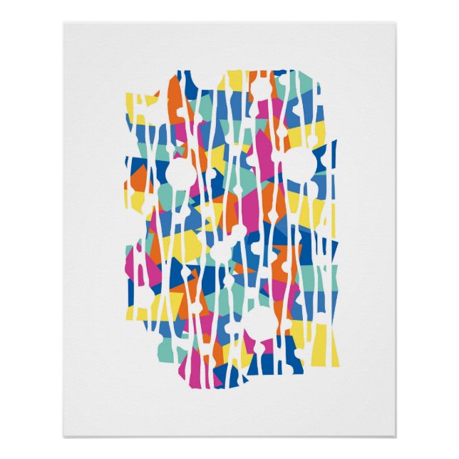 Lebhafte Panels: Ballons Geometrien hochheben Poster (Vorderseite)