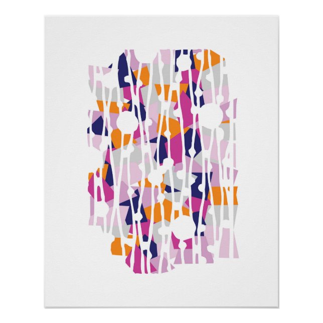 Lebhafte Panels: Bär in Captivity Geometrics Poster (Vorderseite)