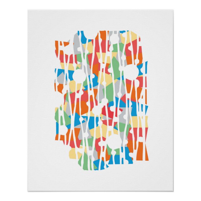 Lebhafte Panels: Najavo Southwest Geometrics Poster (Vorderseite)