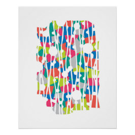 Lebhafte Panels: Polo Safari Geometrics Poster