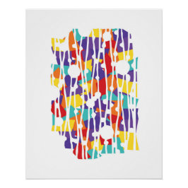 Lebhafte Panels: Race Geometrics ausführen Poster