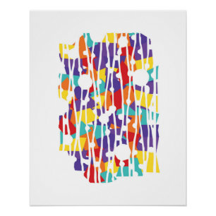 Lebhafte Panels: Race Geometrics ausführen Poster