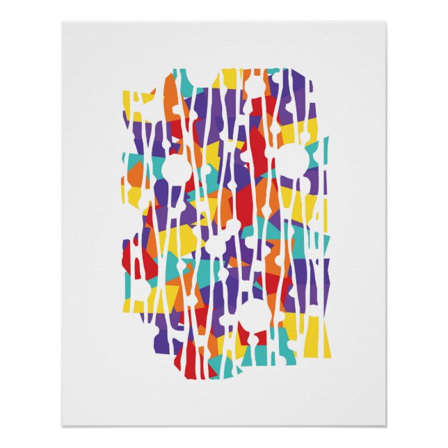 Lebhafte Panels: Race Geometrics ausführen Poster (Vorderseite)