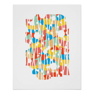 Lebhafte Panels: Sunshiny Days Geometrics Poster