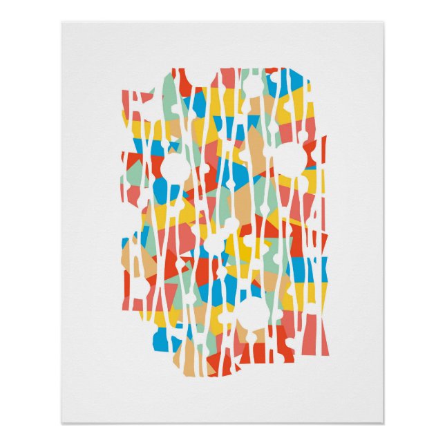 Lebhafte Panels: Sunshiny Days Geometrics Poster (Vorderseite)