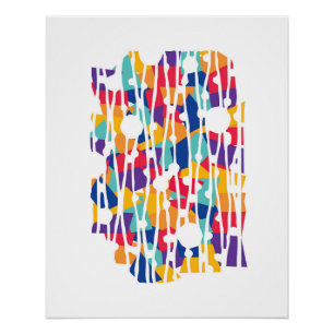 Lebhafte Panels: Team Spirit Geometrics Poster