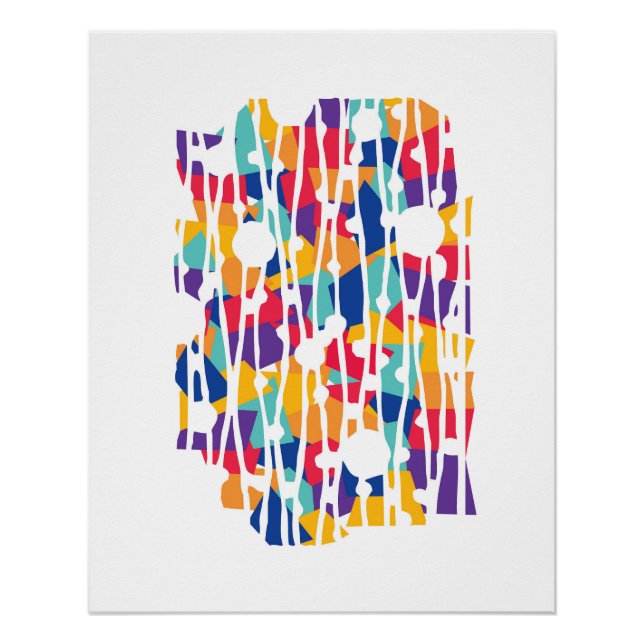 Lebhafte Panels: Team Spirit Geometrics Poster (Vorderseite)