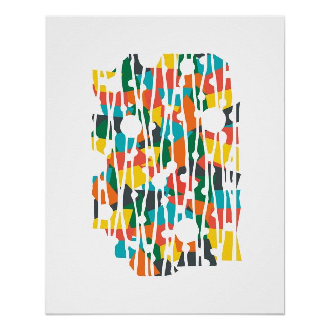 Lebhafte Panels: tropische Geometrien Poster (Vorderseite)