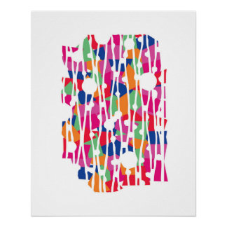 Lebhafte Panels: Unerwartete Harmony Geometrics Poster