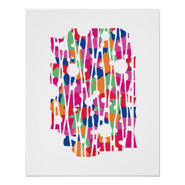 Lebhafte Panels: Unerwartete Harmony Geometrics Poster (Vorderseite)