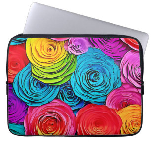 Lebhafte Paper-Rose Laptopschutzhülle