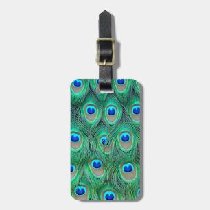 Lebhafte Peacock Feathers Gepäckanhänger