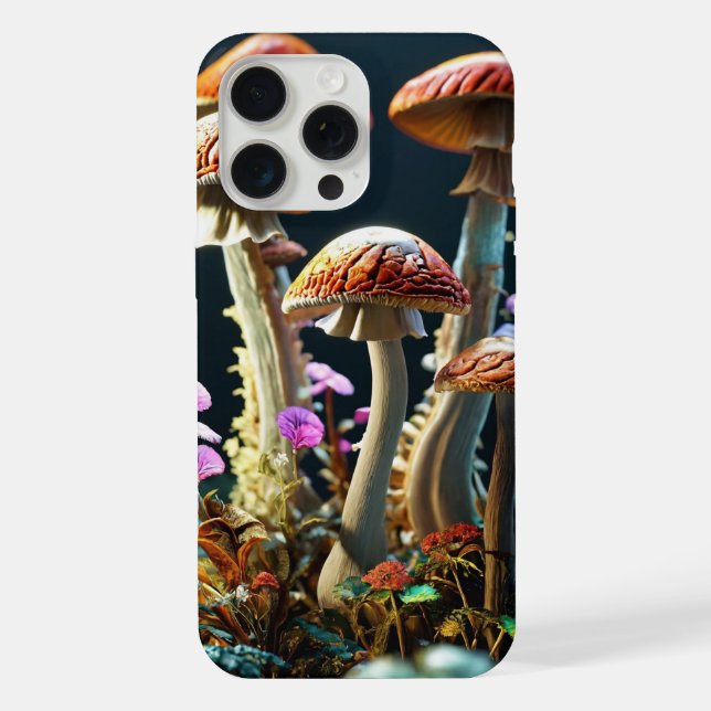 Lebhafte Pilze iPhone Hülle (Rückseite)