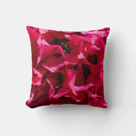 Lebhafte Pink Bougainvillea Blume Petals Throw Pil Kissen