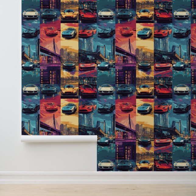 Lebhafte Portraittapete für Automobil-Fans Tapete (Anwendung)