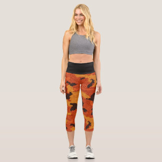 Lebhafte Print Capri Yoga Pants