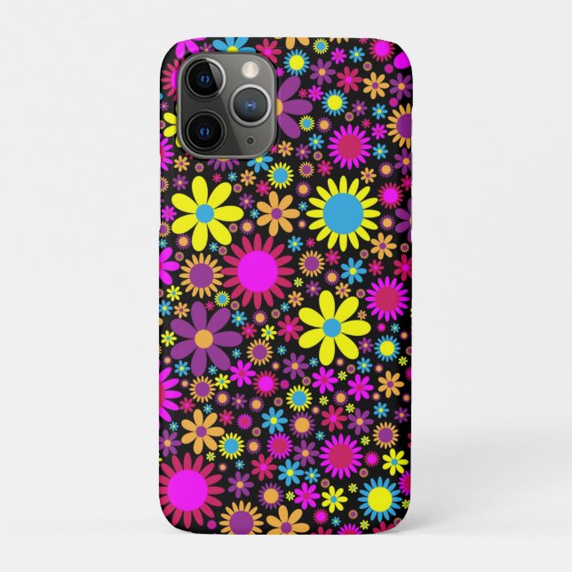 Lebhafte psychedelische Blume in Bloom-67566 Case-Mate iPhone Hülle (Rückseite)