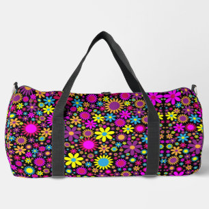 Lebhafte psychedelische Blume in Bloom-67566 Duffle Bag