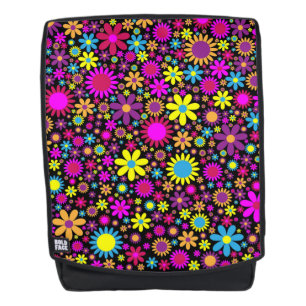 Lebhafte psychedelische Blume in Bloom-67566 Rucksack