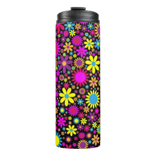 Lebhafte psychedelische Blume in Bloom-67566 Thermosbecher