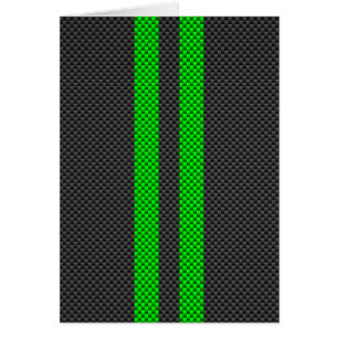 Lebhafte Racing Stripes für grüne Kohlenstofffaser