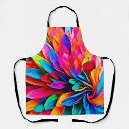 Lebhafte Rainbow-Blume Abstrakt Schürze
