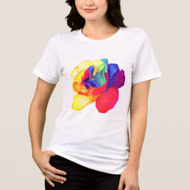 Lebhafte Rainbow-Rose Tri-Blend Shirt