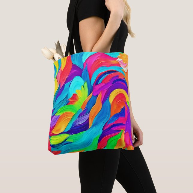 Lebhafte Rainbow-Wirbel Abstrakt Art (Von Nahem)