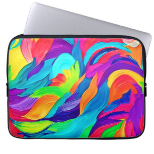 Lebhafte Rainbow-Wirbel Abstrakt Art Laptopschutzhülle