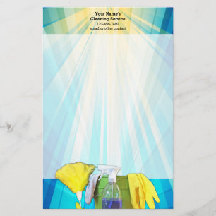 Lebhafte Rays Custom Cleaning Service Business Briefpapier