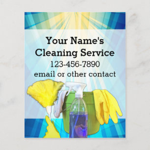 Lebhafte Rays Custom Cleaning Service Business Flyer