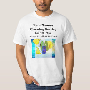 Lebhafte Rays Custom Cleaning Service Business T-Shirt