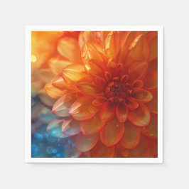 Lebhafte Red Dahlia Blume Paper Napkin Serviette