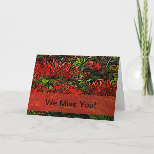 Lebhafte Red Orange Firebush-Pflanze Karte
