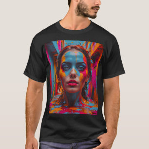 Lebhafte Reflektionen in farbenfrohen Chaos T-Shirt