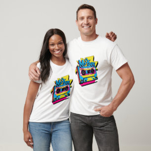 Lebhafte Retro 80er Mix Tape Cassette T-Shirt