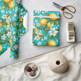 Lebhafte Retro Citrus Medley Weihnachten Geschenkpapier