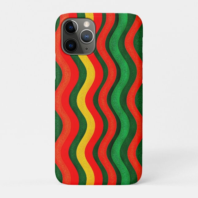 Lebhafte Retro-Wavy-Linien Case-Mate iPhone Hülle (Rückseite)