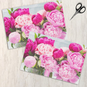 Lebhafte, rosa, mit Ölgemälden versehene Wirkung Seidenpapier