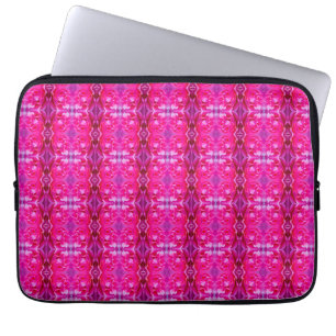 Lebhafte Rosa Rosenblätter M-große Blumenmuster Laptopschutzhülle