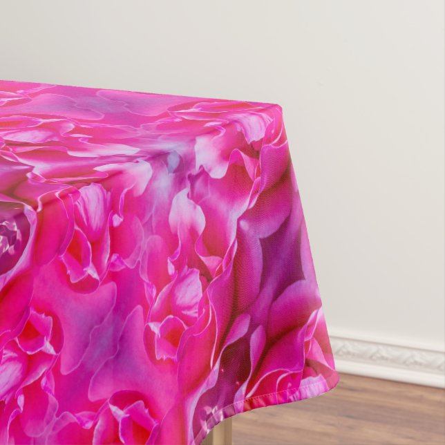 Lebhafte Rosa Rosenblätter M-große Blumenmuster Tischdecke (Beispiel)