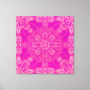 Lebhafte rosa und Lila Verzierte Canvas drucken - Leinwanddruck