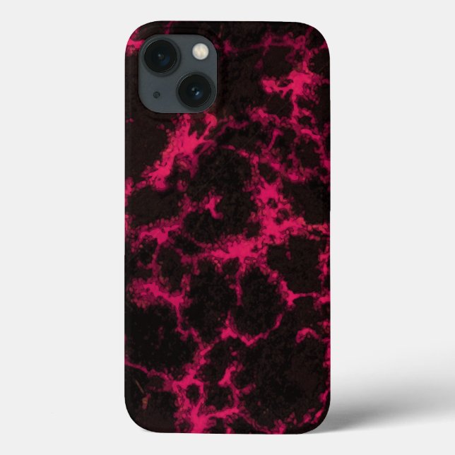 Lebhafte Rosa und Schwarze Flammen Case-Mate iPhone Hülle (Rückseite)