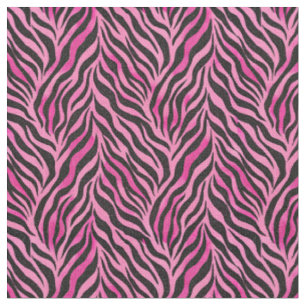 Lebhafte rosa und schwarze Zebra Print Stoff