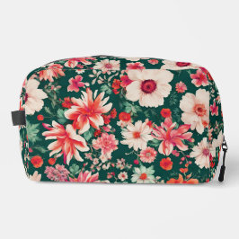 Lebhafte, rosa und zarte weiße Blume Waschbeutel