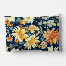 Lebhafte, rosa und zarte weiße Blume Zubehörtasche